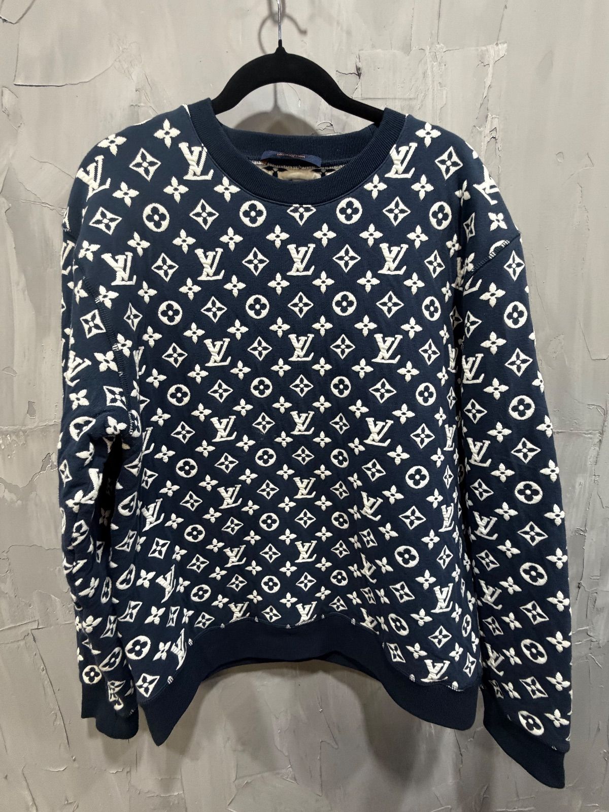 Louis Vuitton Navy Monogram Sweater - Like New