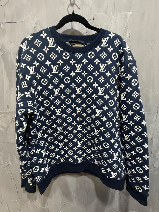 Louis Vuitton Navy Monogram Sweater - Like New