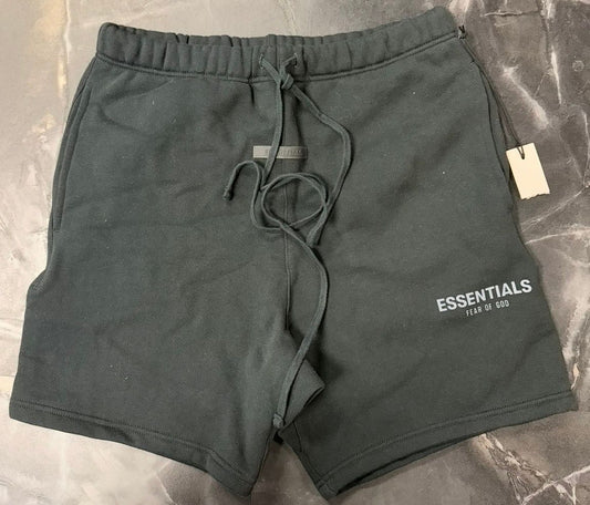 Fear of God Black Reflective Logo Shorts