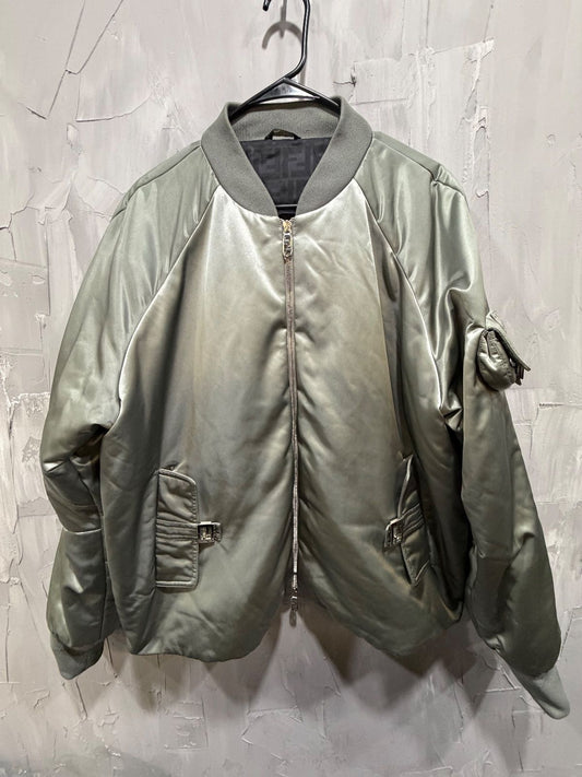 Fendi green satin bomber jacket - Used/Worn