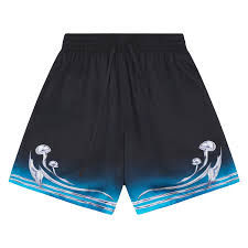 Casablanca Men's Blades mushroom-print silk shorts