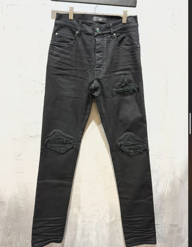 AMIRI MX1 Black Waxed denim