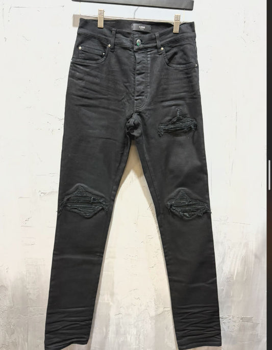 AMIRI MX1 Black Waxed denim
