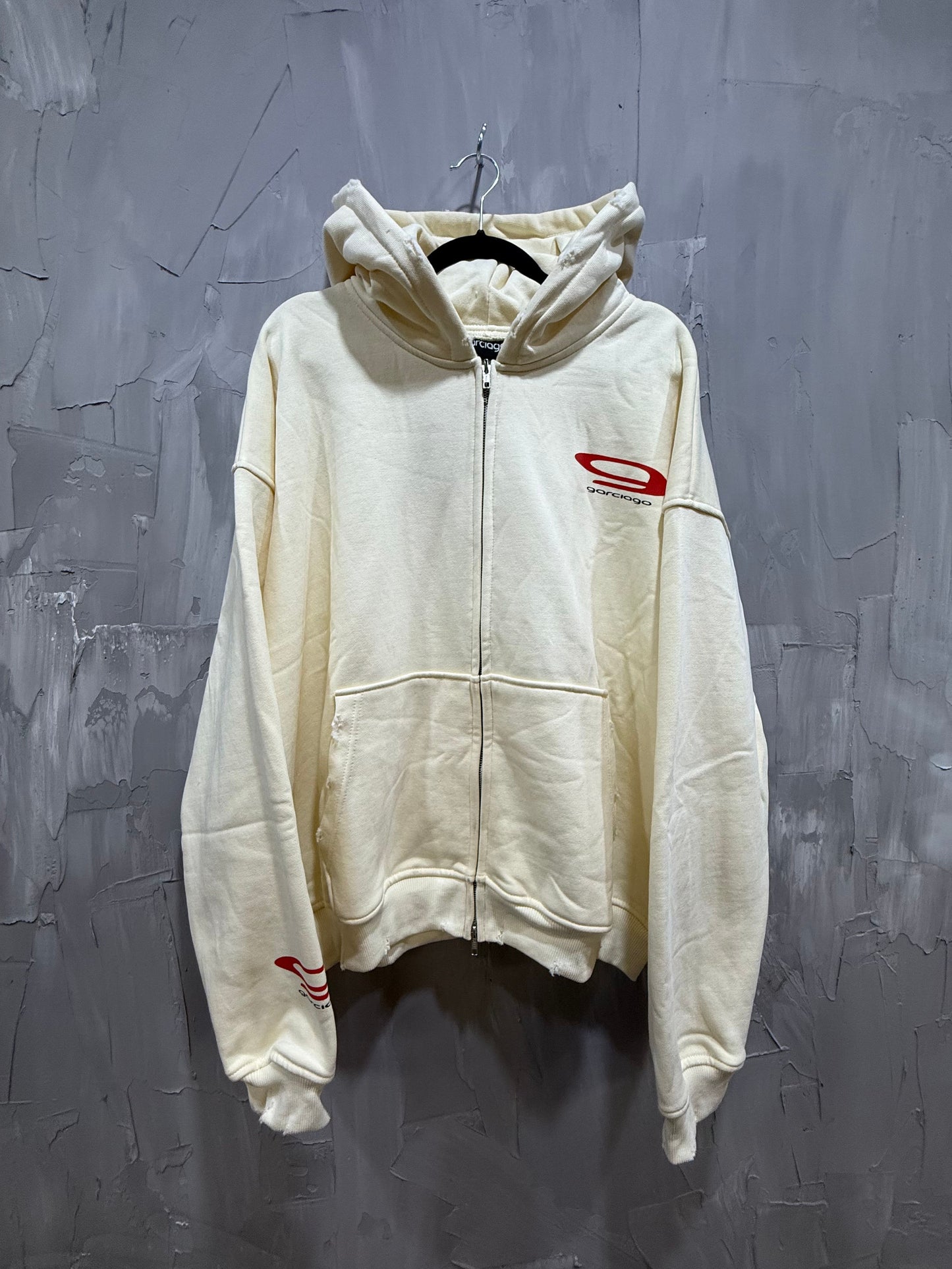GARCIAGO ZIP UP HOODIE CREAM