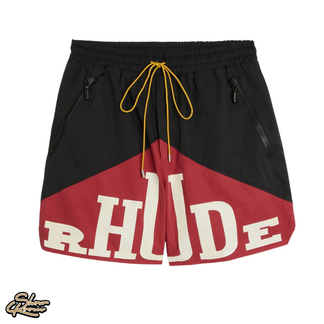 Rhude Yachting Short "Black Maroon"