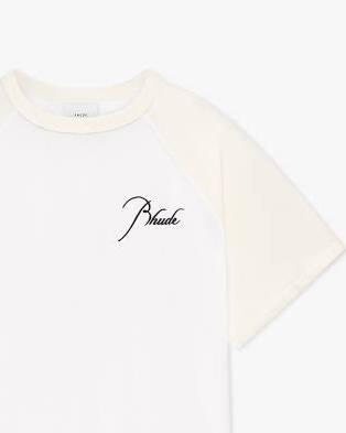 RHUDE VTG WHITE RAGLAN T SHIRT