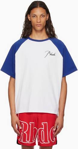 RHUDE RAGLAN TEE VTG BLUE