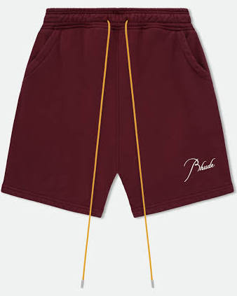 RHUDE BURGUNDY SWEATSHORT