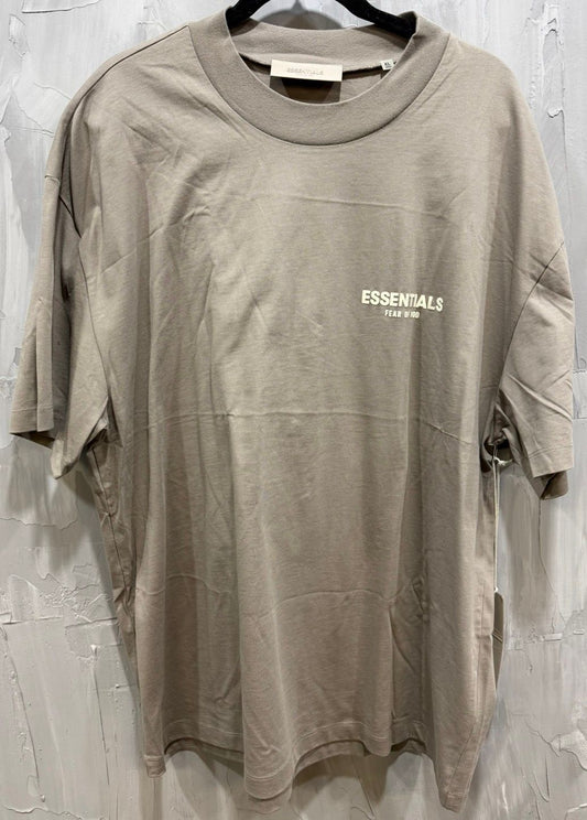 Fear of God Essentials Dessert Taupe Samll logo tee