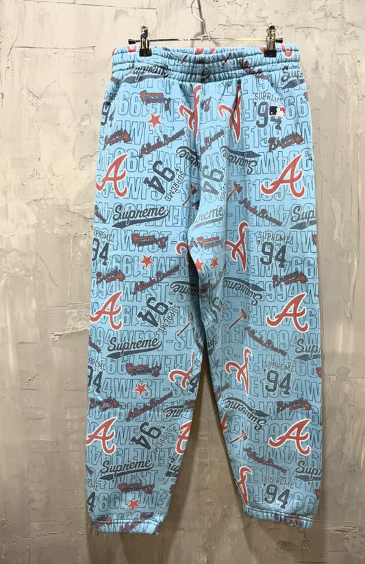 Supreme / Mitchell & Ness Teams Sweatpant (Atlanta Braves / Light Blue)