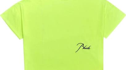 RHUDE REVERSE NEON GREEN T SHIRT