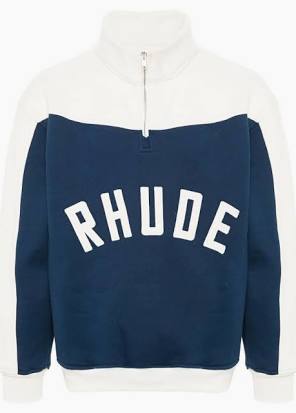RHUDE BLUE QUARTER ZIP