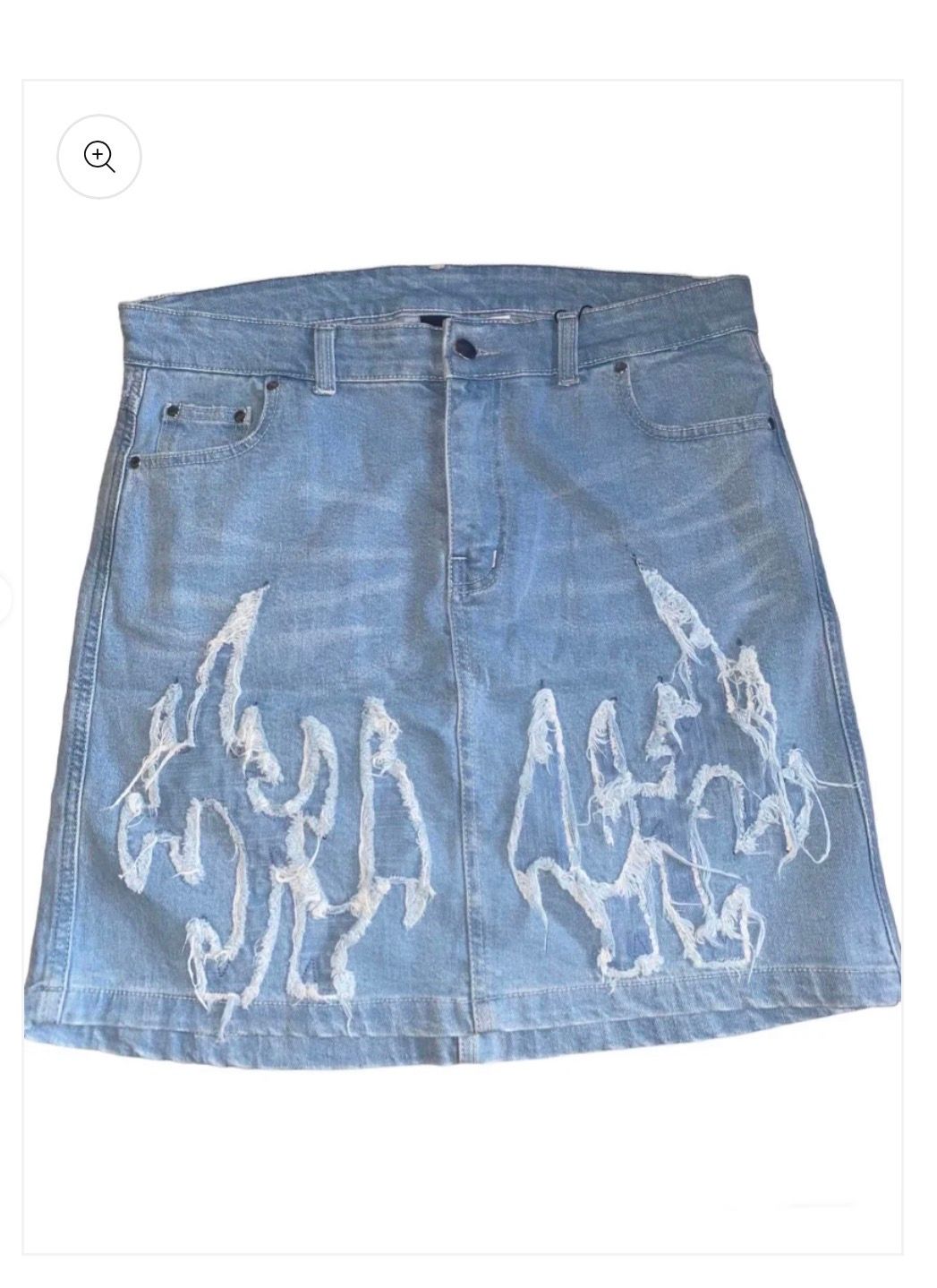 FR Distress” Jean Denim Skirt"