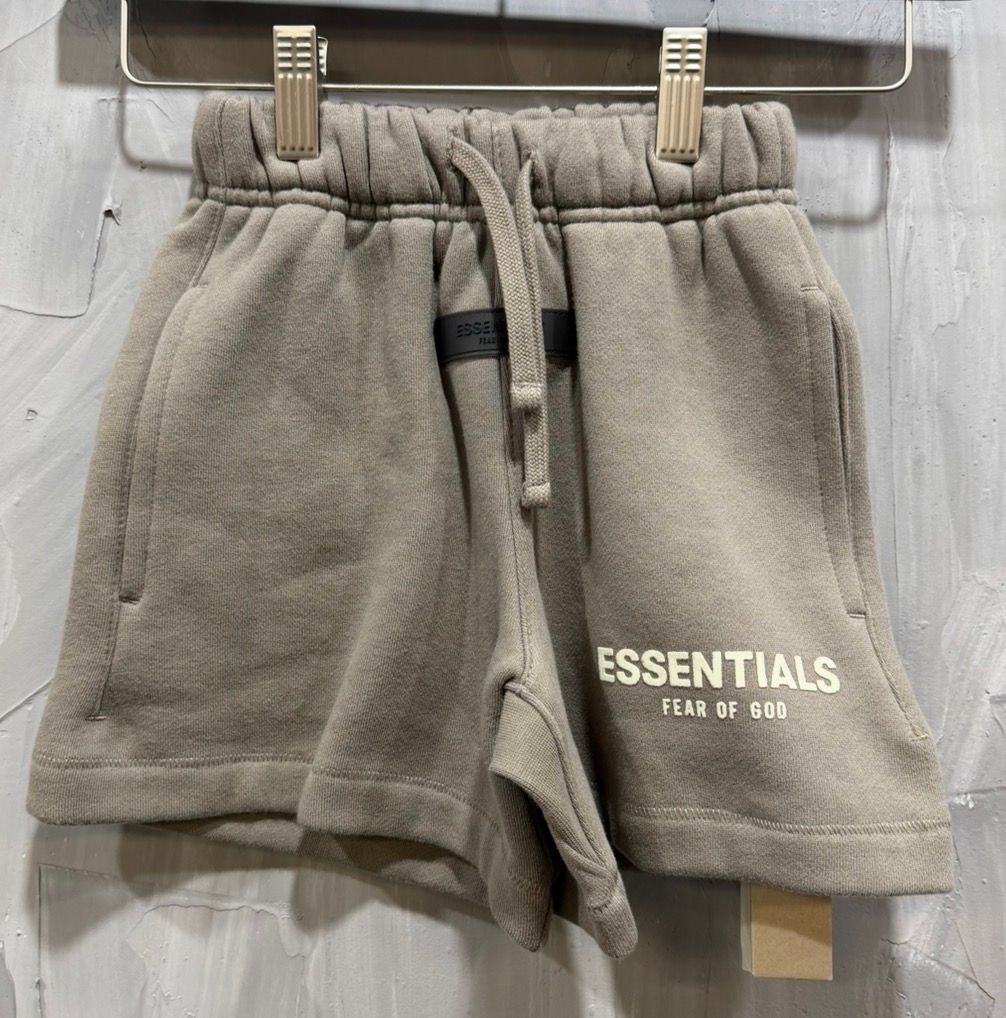 Fear of God Essentials Kids Dark Tan Shorts