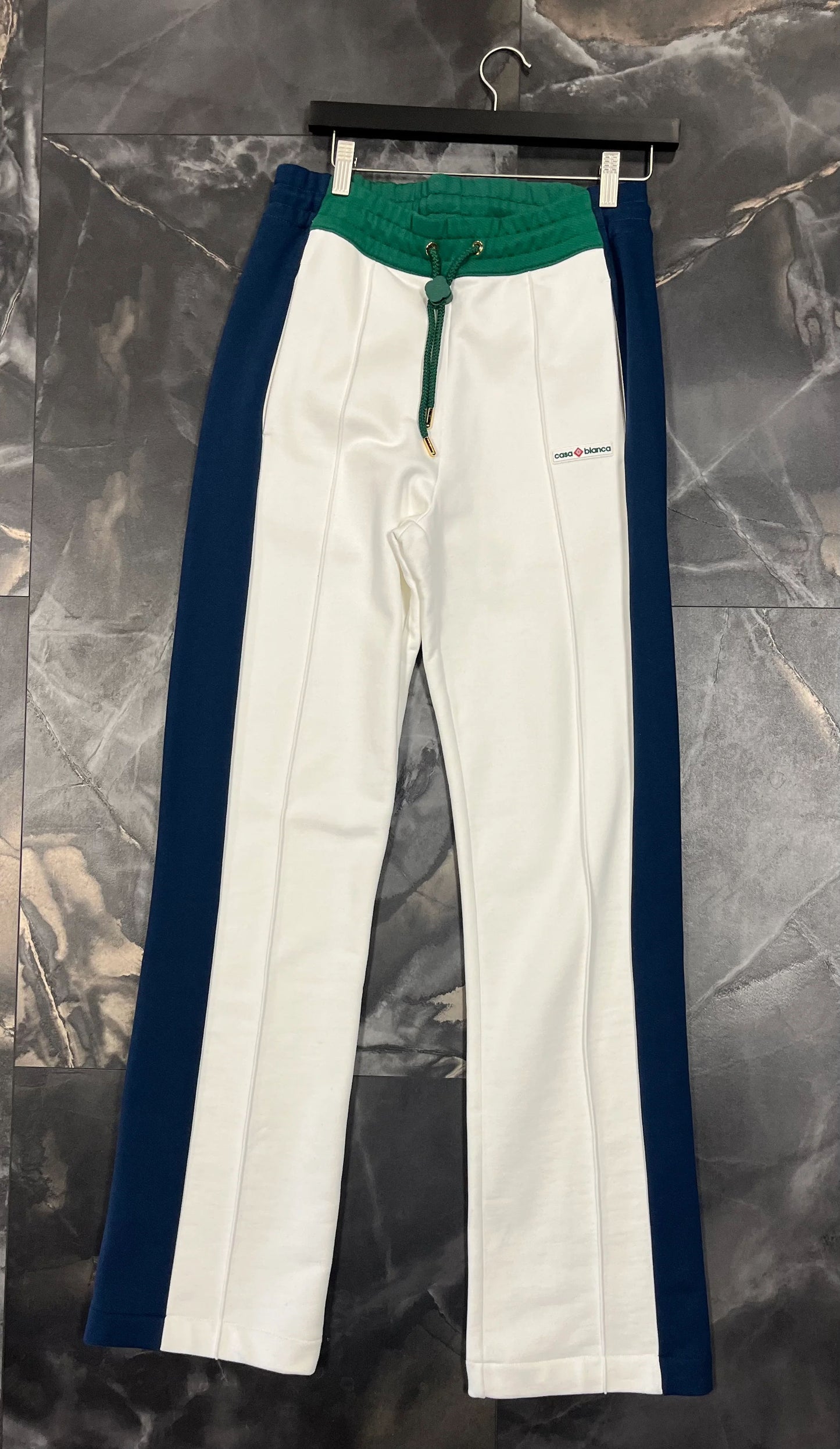 Casa Blanca COLOURBLOCK PINTUCK JOGGER GREEN / NAVY / WHITE