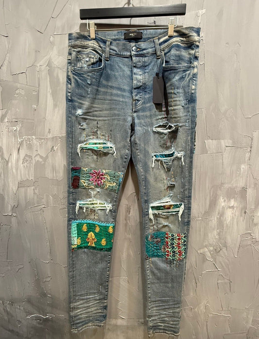 Amiri Crochet Patchwork Jeans
