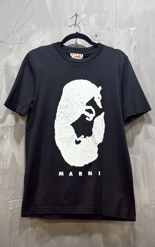 WOLF PRINT ON JERSEY BLACK