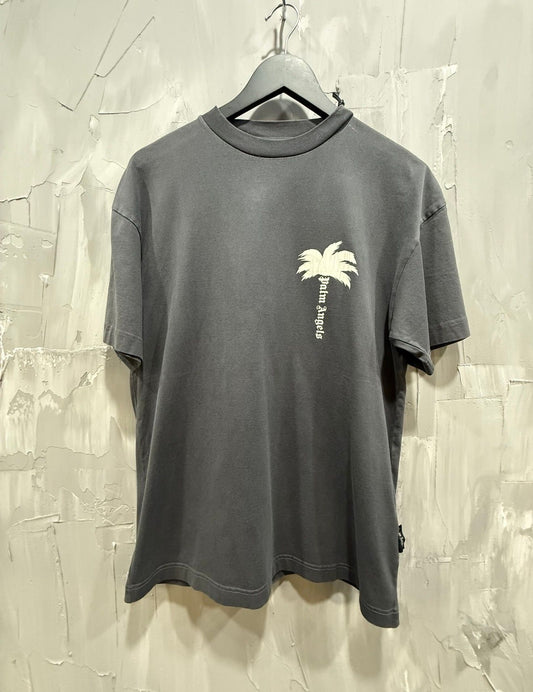 Palm Angels Palm Tree Logo Tee Grey