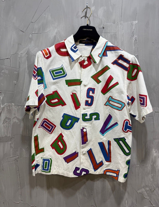 Louis Vuitton NBA Lettering Multi-Logo Short Sleeve Shirt - Used/Worn