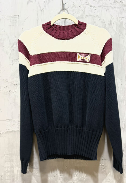 Striped cotton knit gauge 7 eclipse