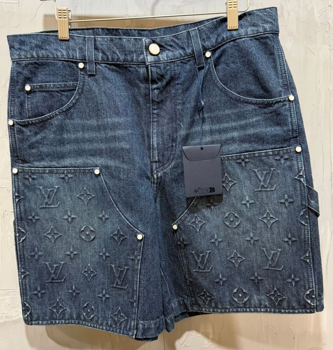 DARK BLUE' CARPENTER DENIM SHORTS
