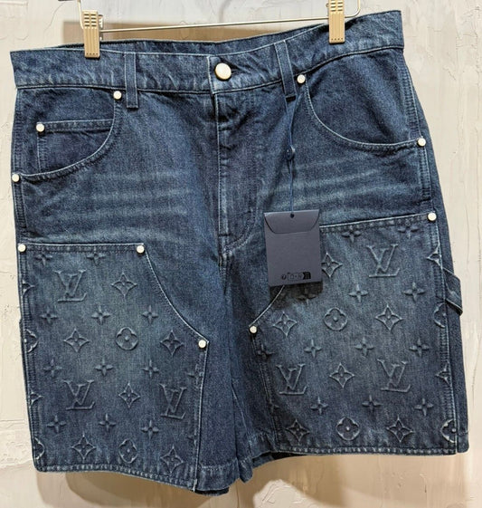 DARK BLUE' CARPENTER DENIM SHORTS