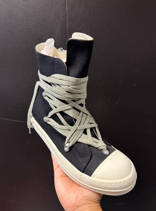 Rick Owens Megalace High Top Black/Milk