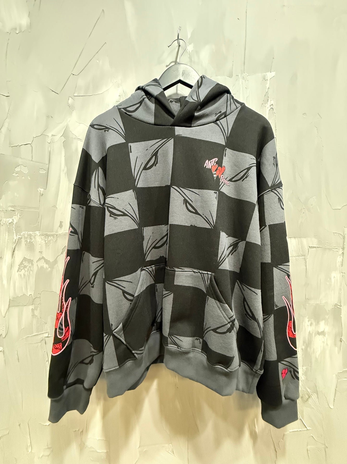 Matty Boy Anti Promo 99 Eyez Flame Hoodie Grey Black