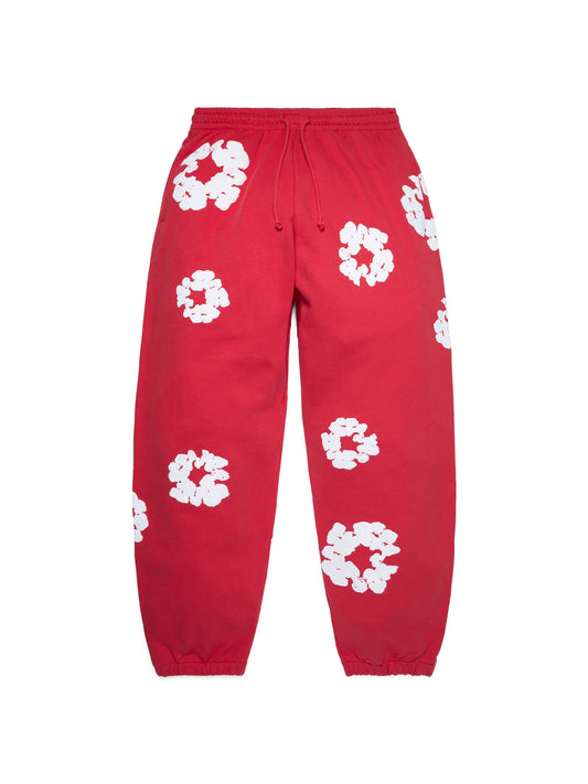 Denim Tears Cotton Wreath Sweatpants Red