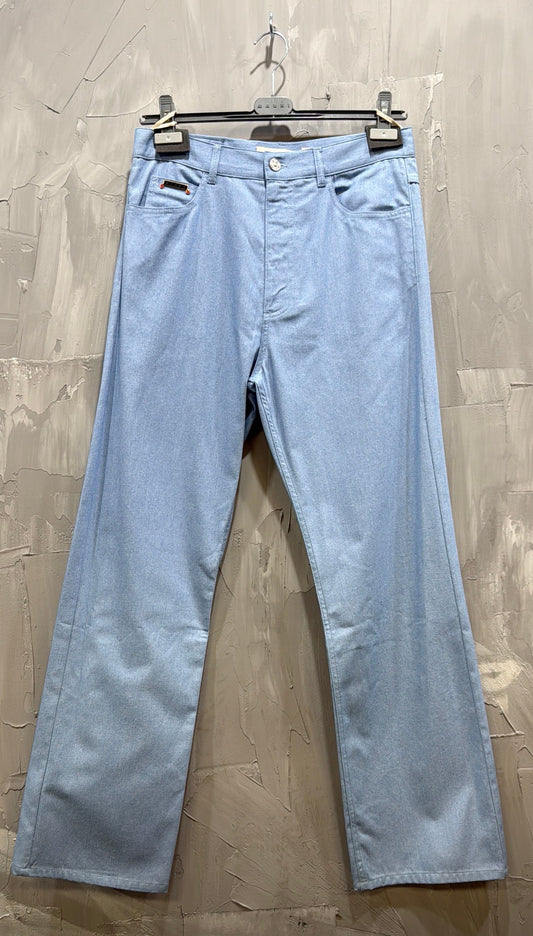 COLORED LIGHT DENIM PANTS IRIS BLUE