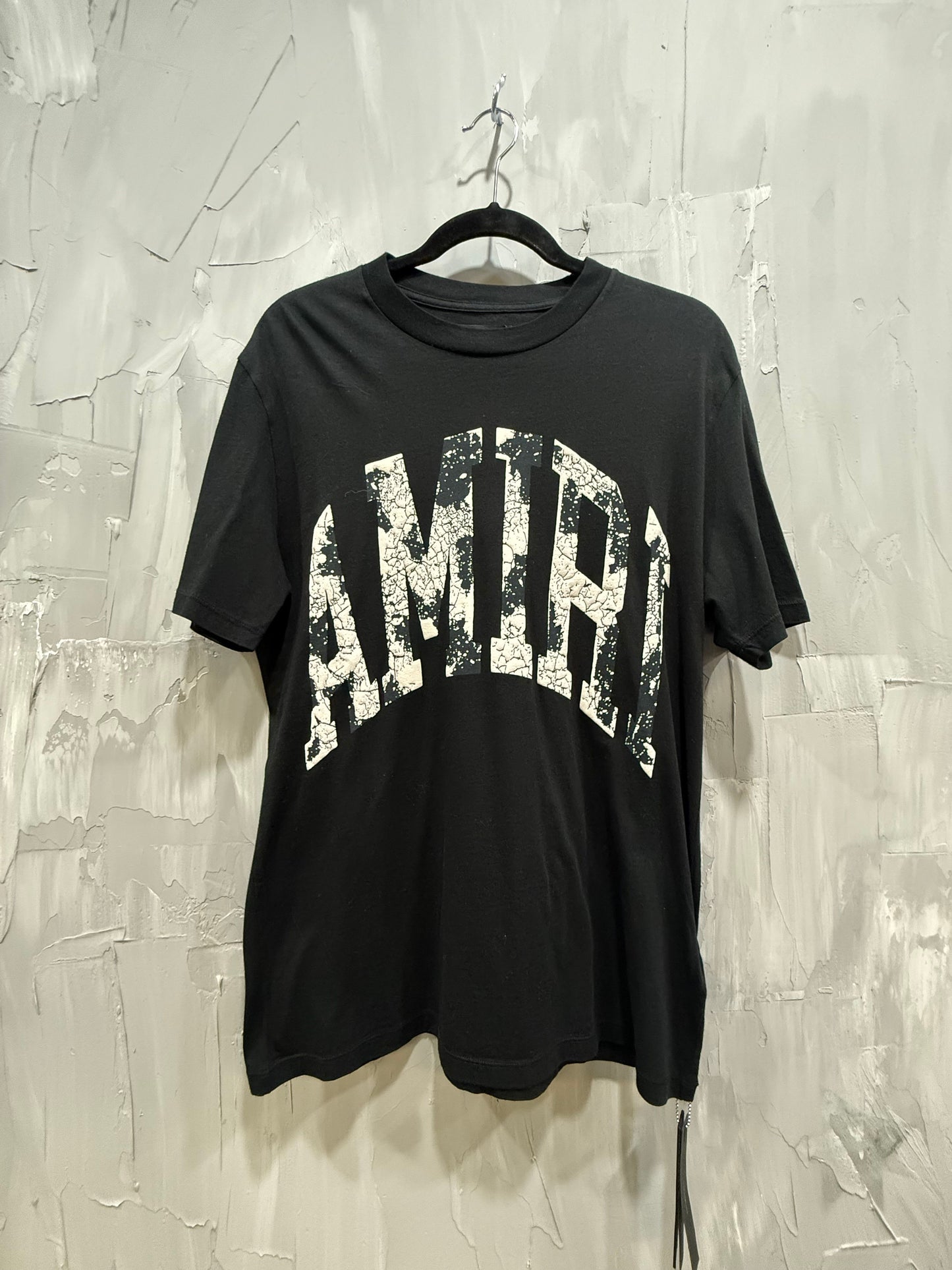 AMIRI COLLEGIATE LOGO TEE BLACK