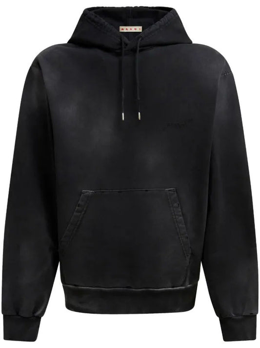 MARNI bleached-effect cotton hoodie