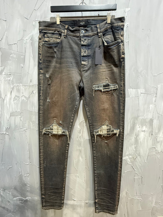 MX1 Plaid Patchwork Jean