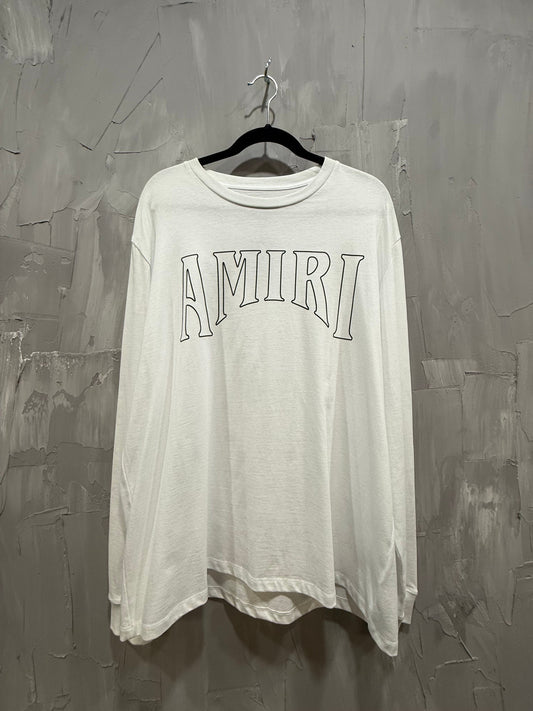 AMIRI SUN LOGO LS WHITE
