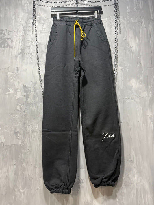 RHUDE Black Classique Cuffed Sweatpant