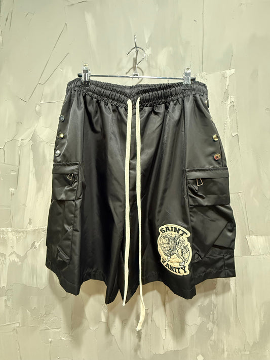 SAINT VANITY NYLON SHORTS BLACK