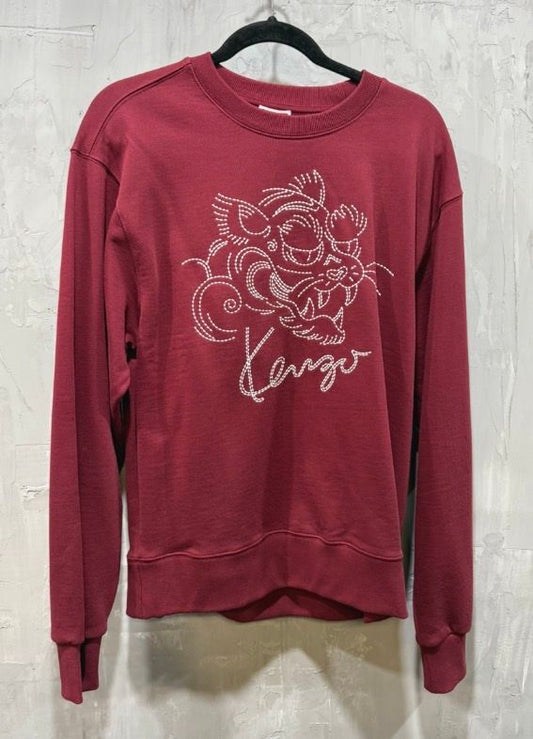 Kenzo gots star tiger sweatshirt burgundy