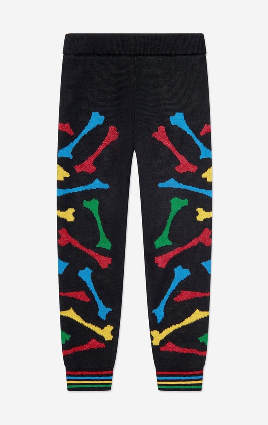 Amiri Kids Bones Stacked Joggers in Black
