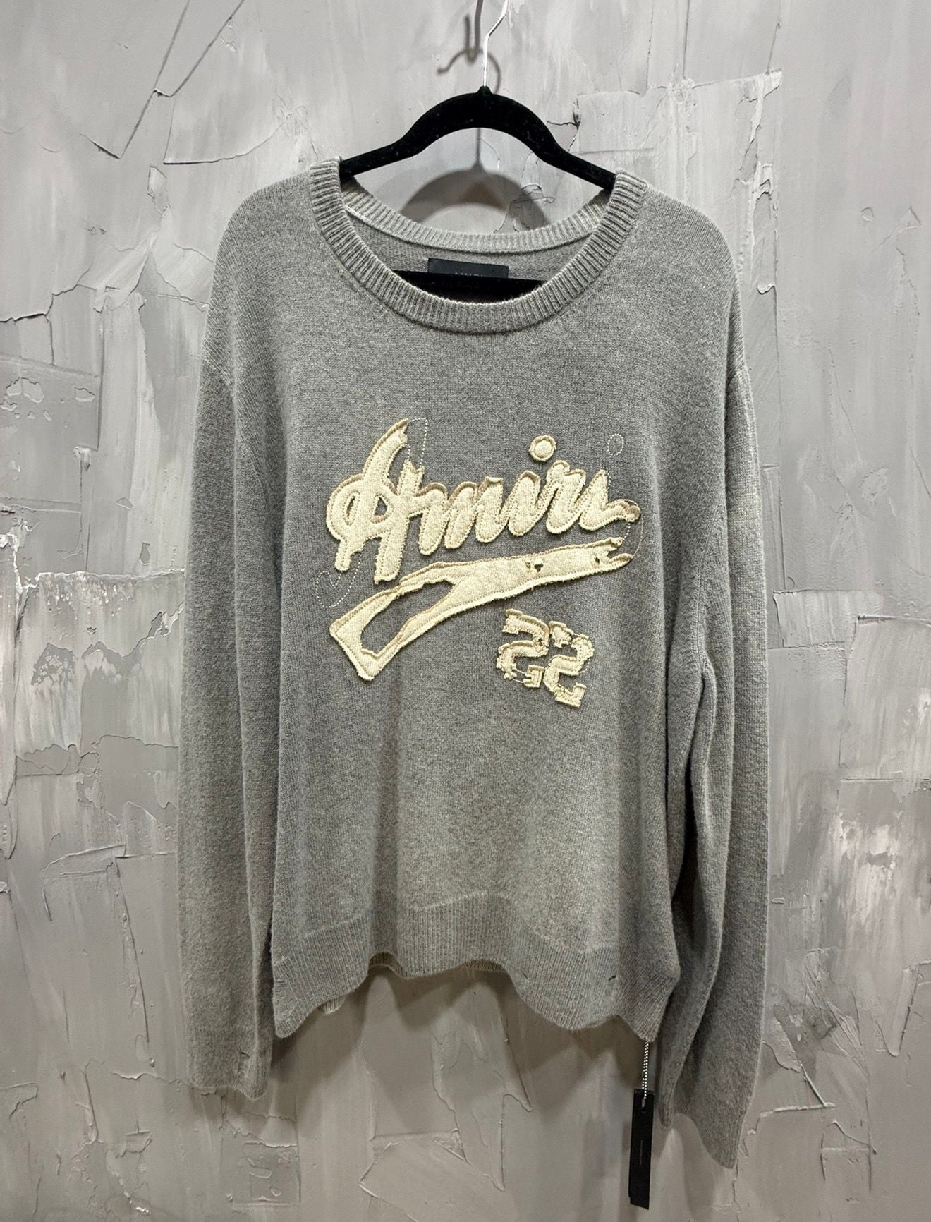 AMIRI SPRAY CASHMERE CREWNECK