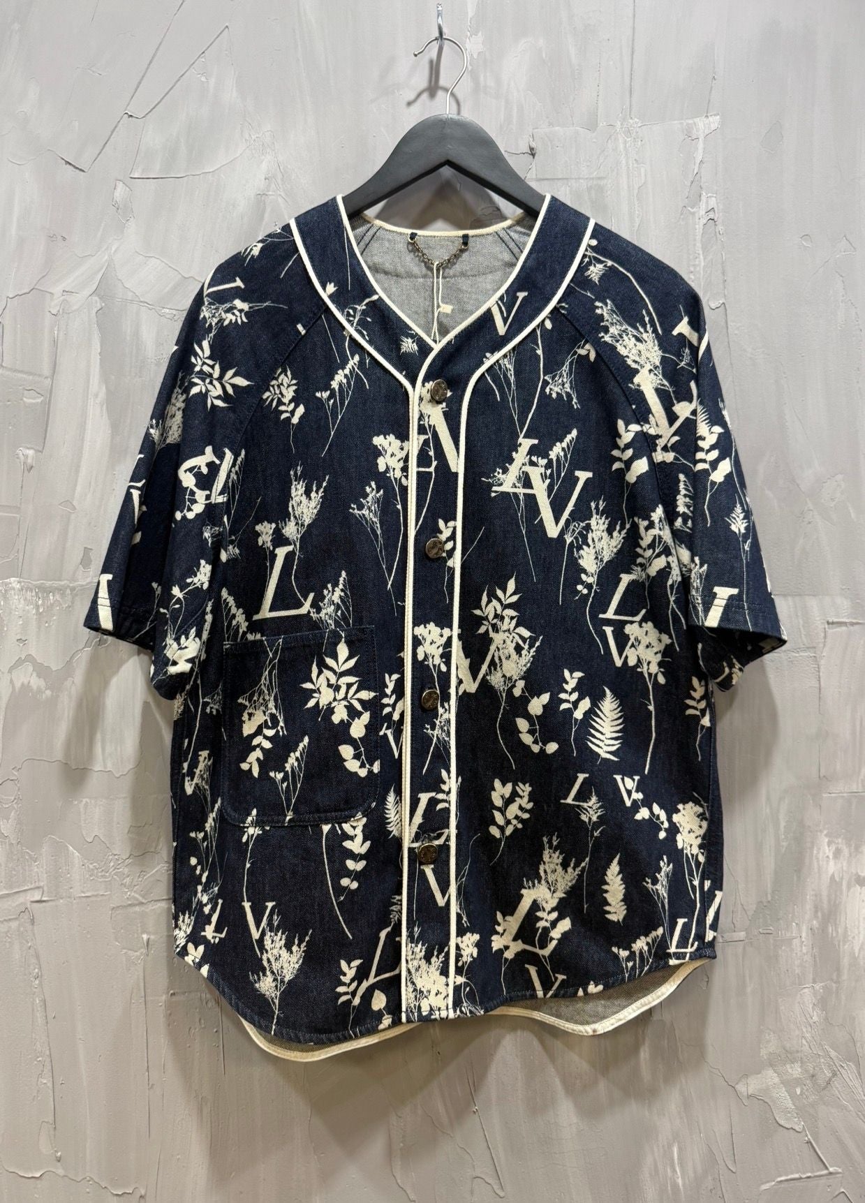 Louis Vuitton Leaf Denim Baseball Shirt - Used/Worn