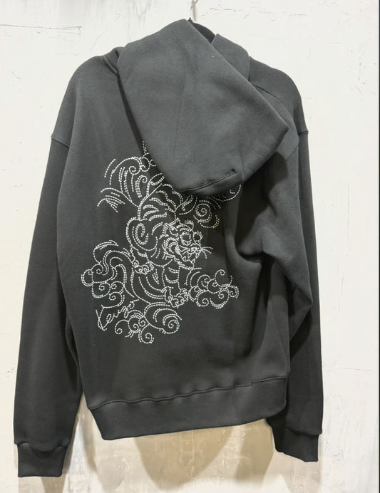 Kenzo gots star tiger emb hoodie black