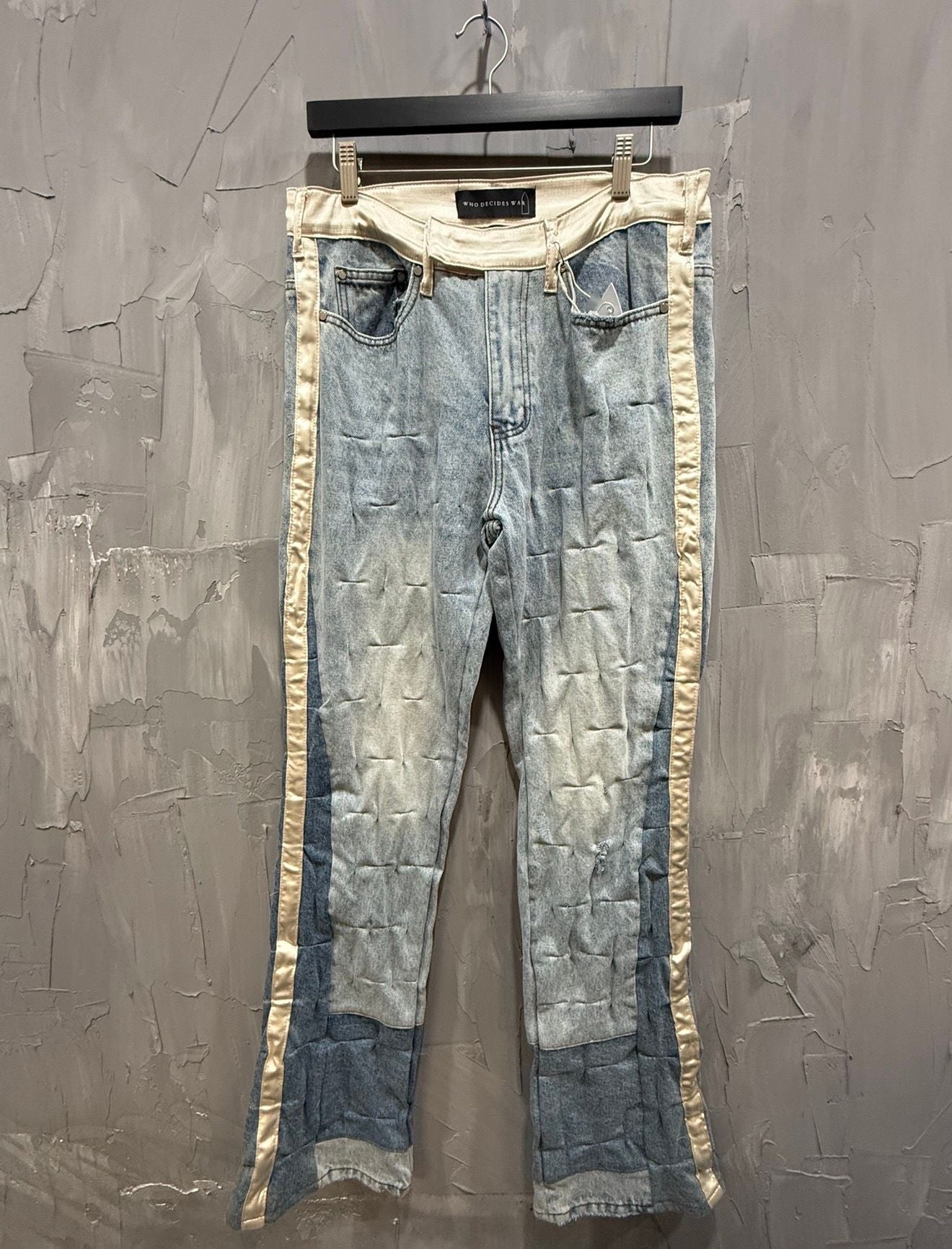 WDW GATHERED TUXEDO DANIM PANTS