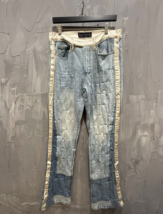WDW GATHERED TUXEDO DANIM PANTS