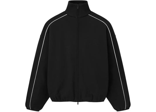 Fear of God Essentials Modern Piping Track Jacket Jet Black/Cloud White