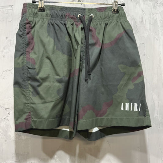 Amiri Camo Logo Swim Shorts
