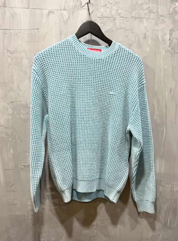 Supreme Overdyed Small Box Logo knit Sweater Blue
