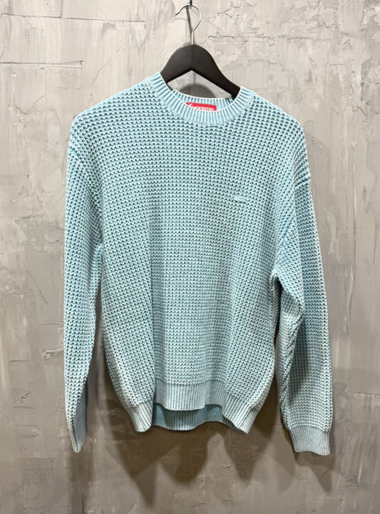 Supreme Overdyed Small Box Logo knit Sweater Blue
