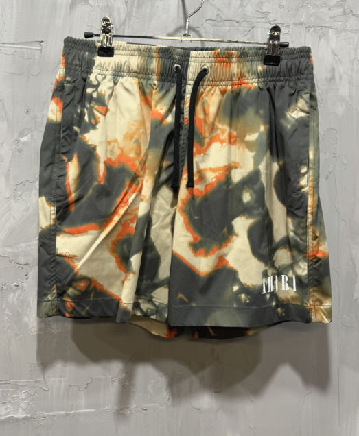 AMIRI Tie Dye Camo Swim Trunk Orange
