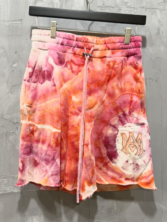 Amiri MA-appliqué tie-dye shorts orange