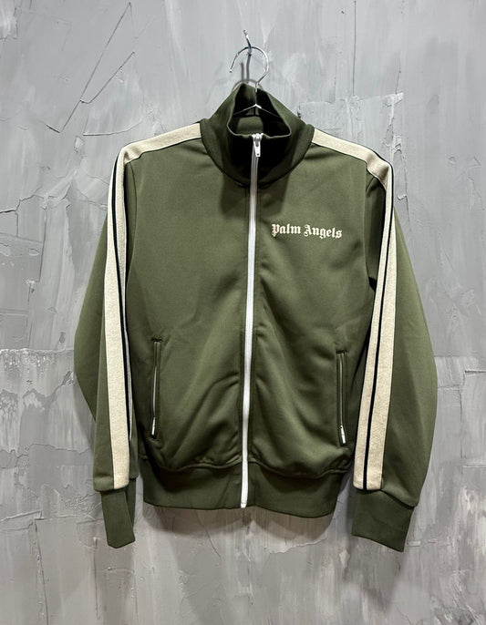 Palm Angels Classic Track Jacket (Olive/White)